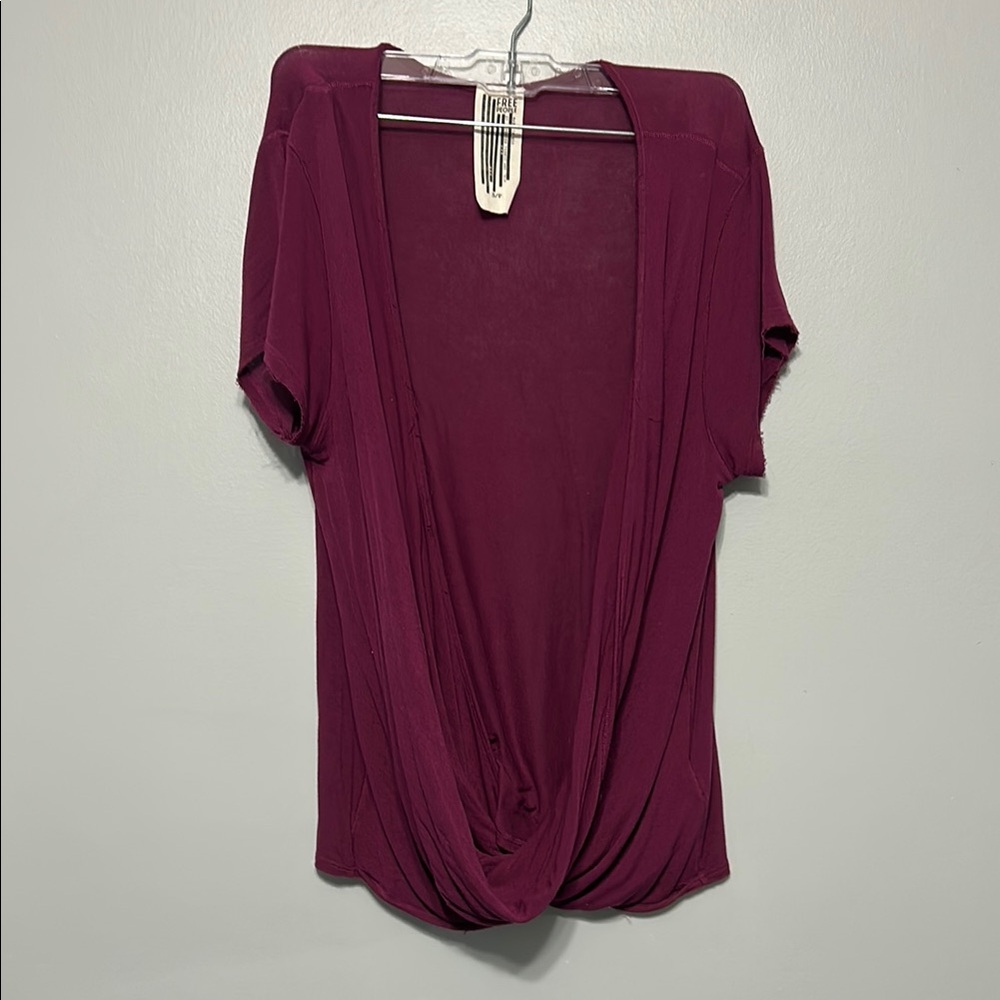 Elegant Burgundy Drape Top
